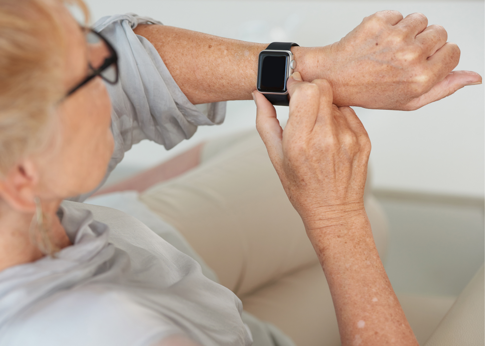 Woman with smartwatch